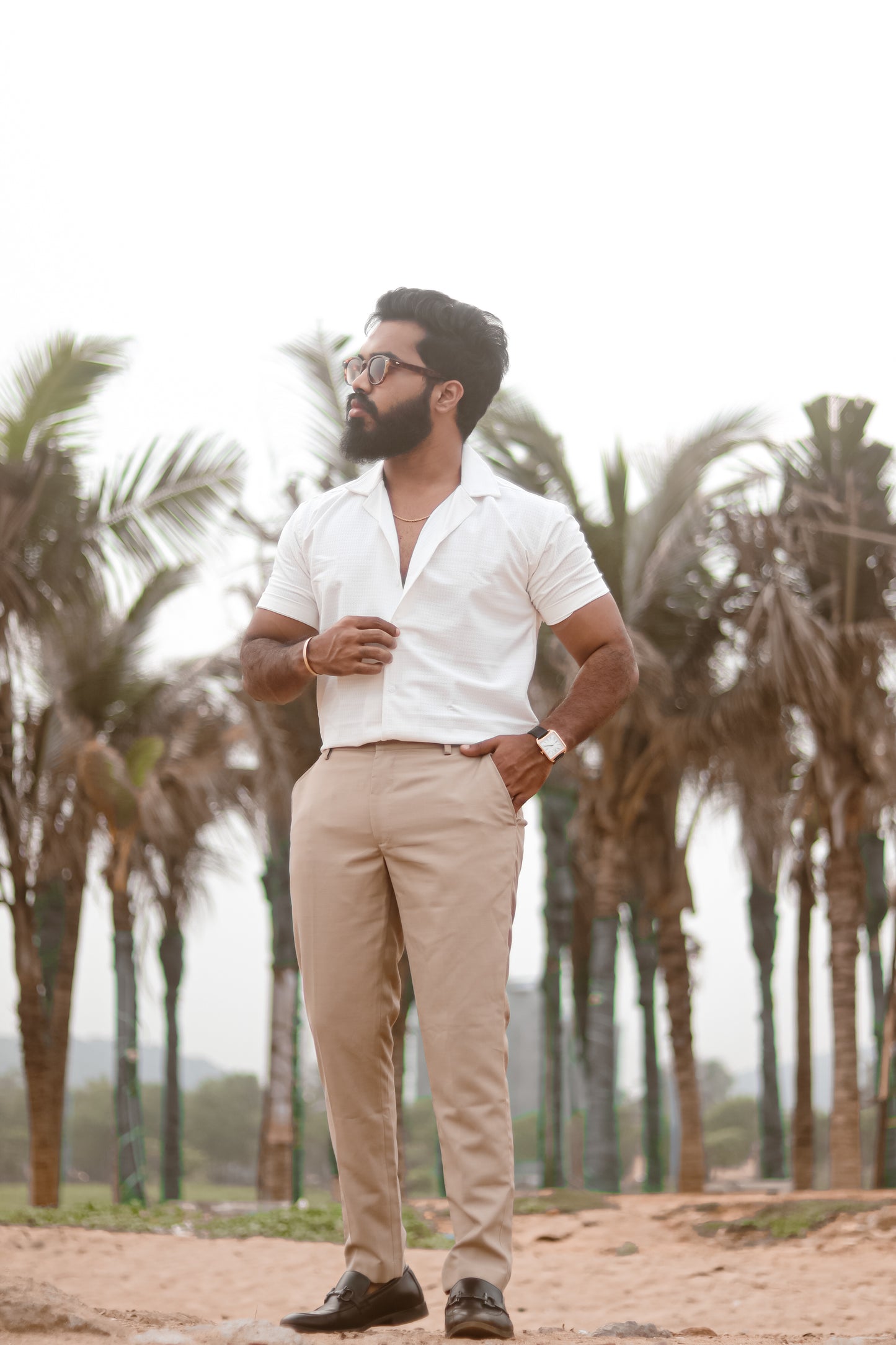 WHITE TEXTURED SHIRT