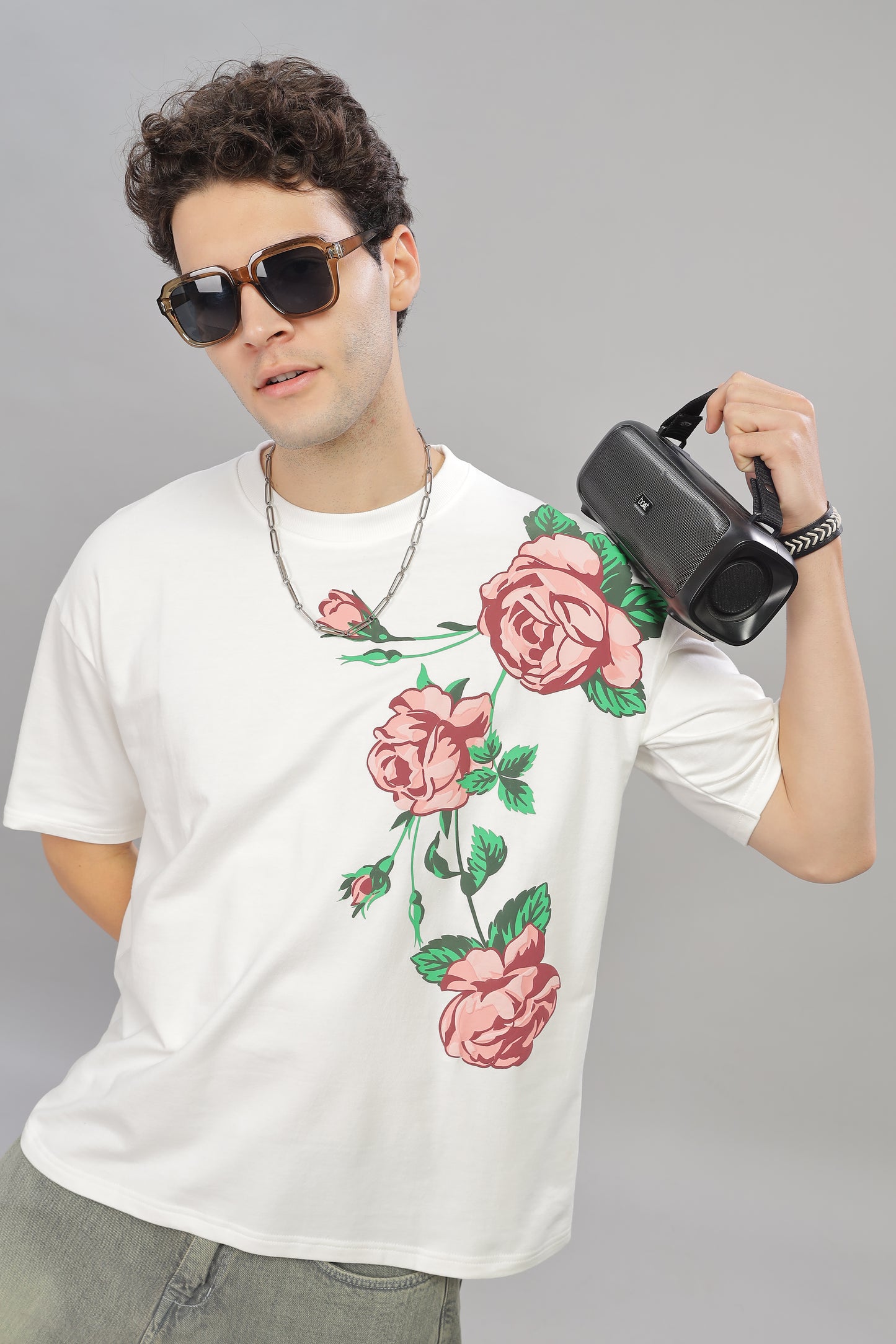 RED ROSE OVERSIZED TSHIRT